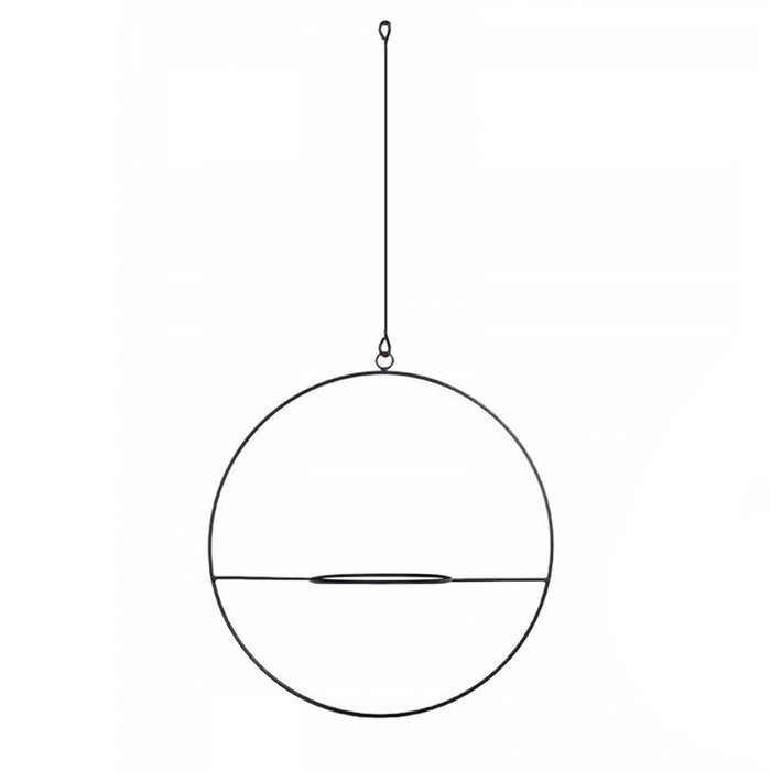 Aberto Design Jardinera de Metal Negra 25 x 25 x 25 cm